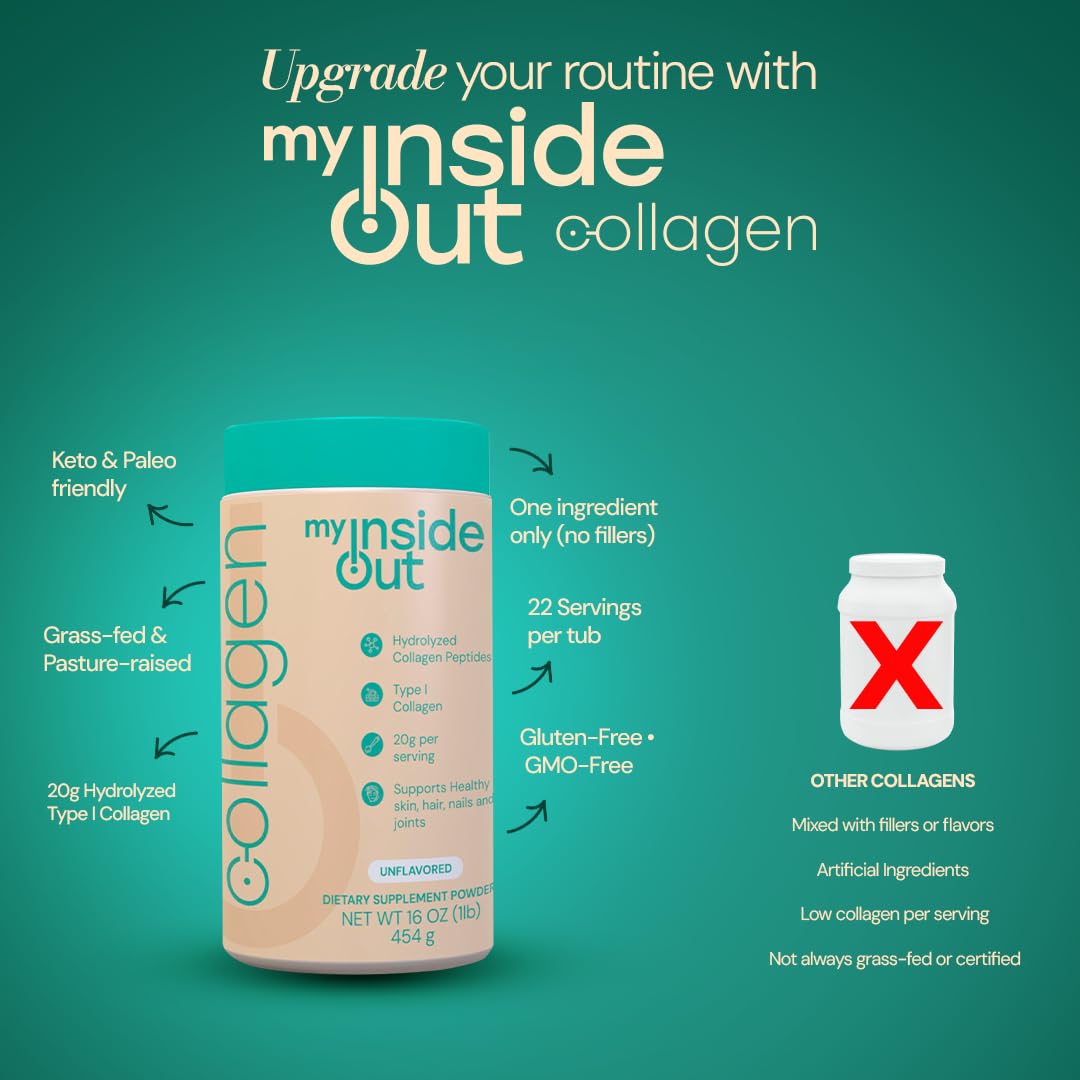 myInsideOut Collagen Peptides dans smoothie quotidien, pratique