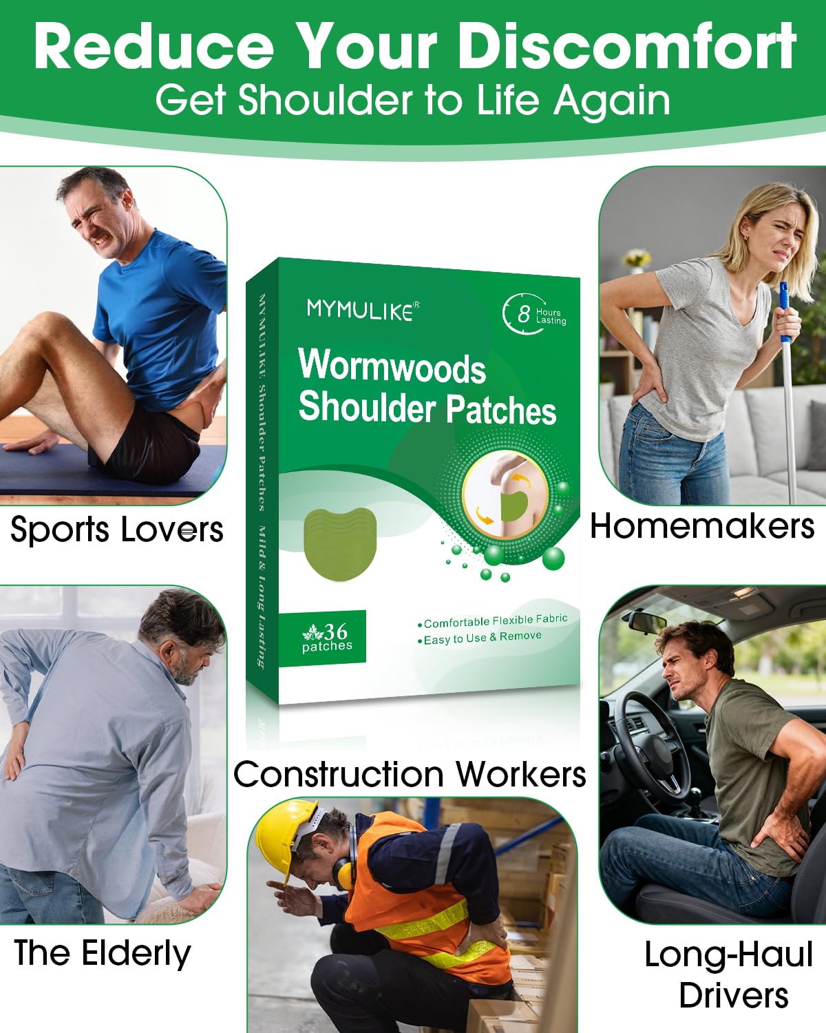 MYMULIKE bandage thermique épaule, utilisation simple et rapide.