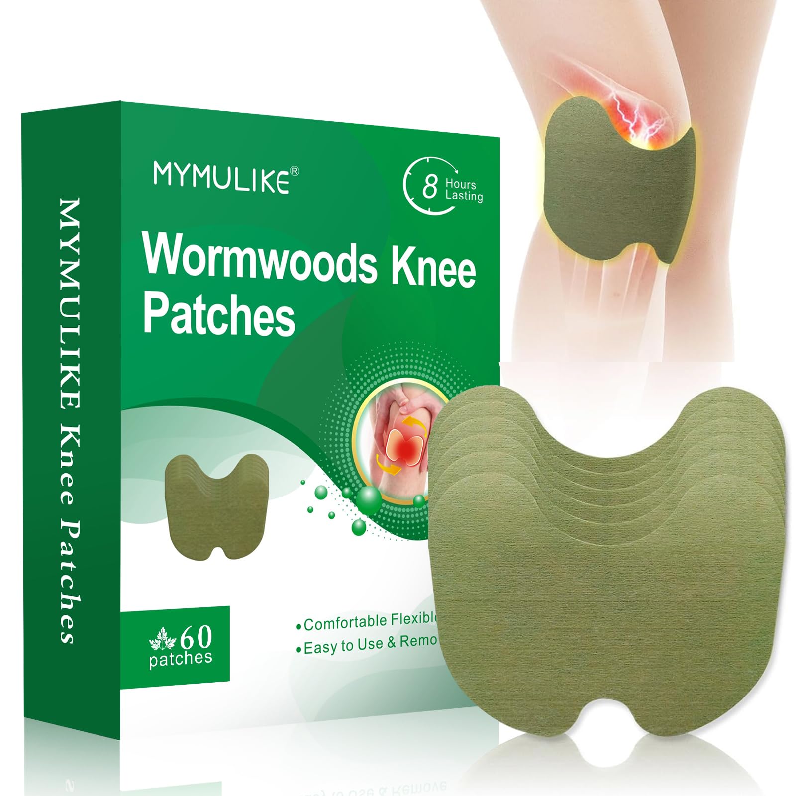 MYMULIKE pansement genou: kit de 60 patches pour usage quotidien