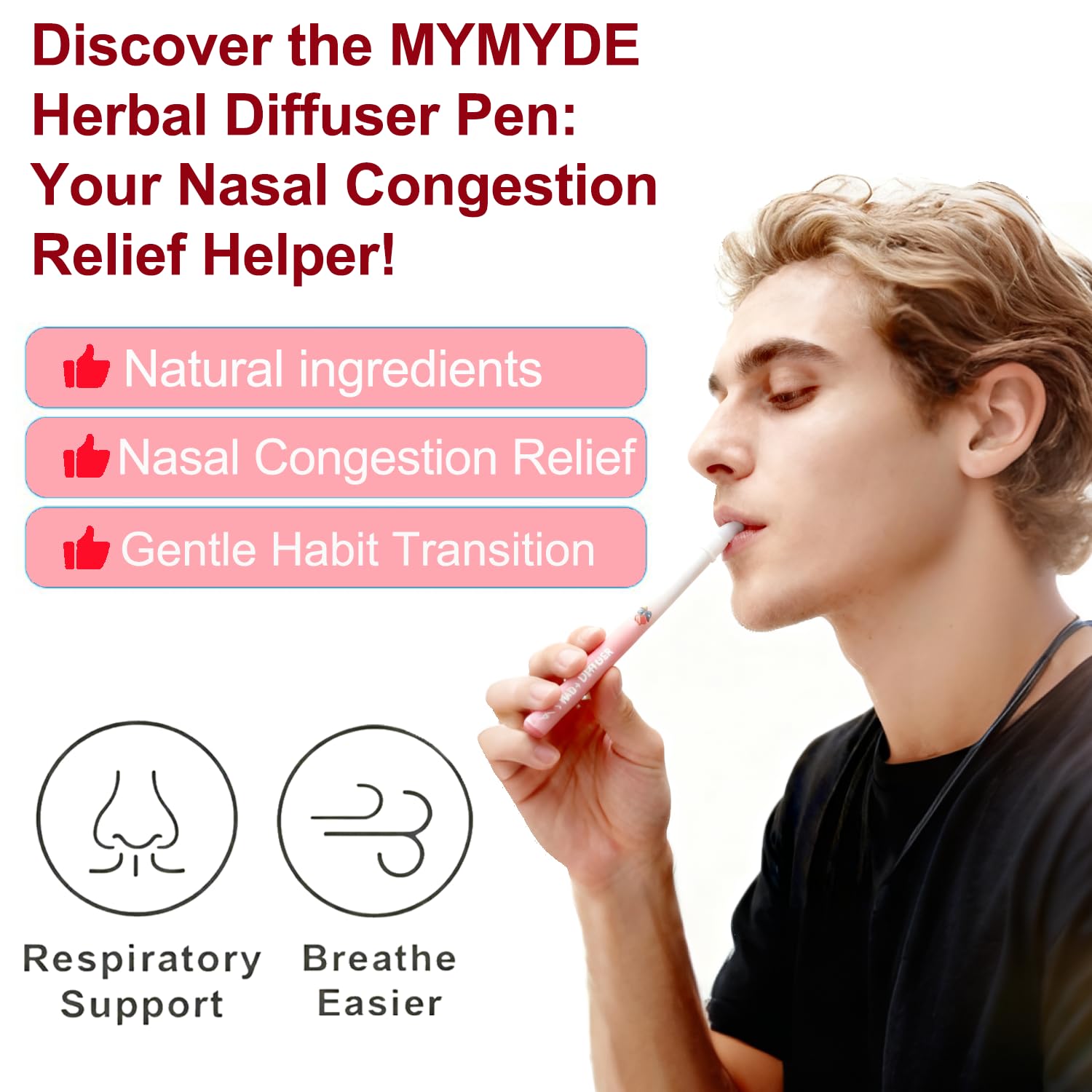 MYMYDE diffuseur à base de plantes fraise menthe — emballage cadeau élégant pour offrir.