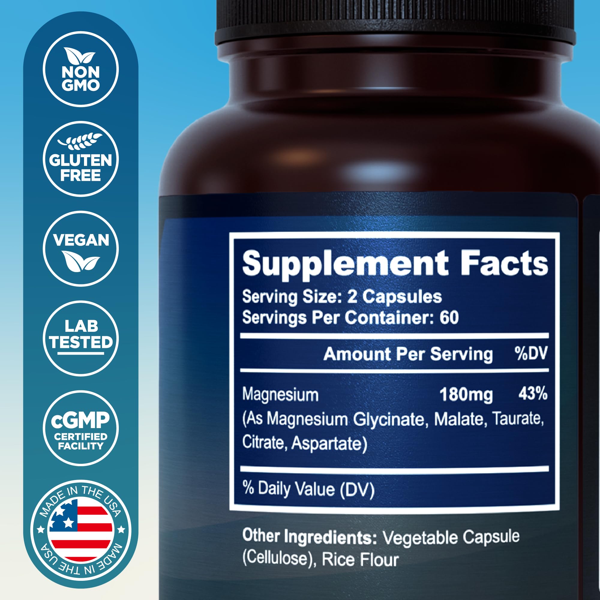 MyoActivo 5-en-1 Magnésium Complex - capsules, format pratique pour muscles et énergie.