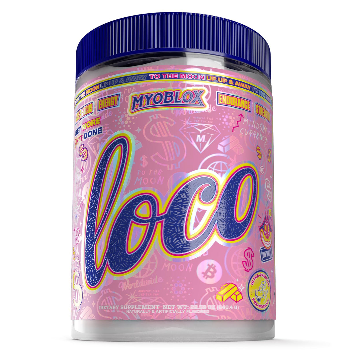 MyoBlox LOCO – bouteille et étiquette, énergie potentielle pour vos entraînements.