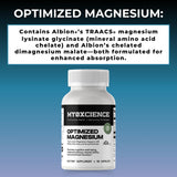 MYOXCIENCE Magnésium Glycinate Taurate ingrédients — formulation chelatée pour douceur gastrique.