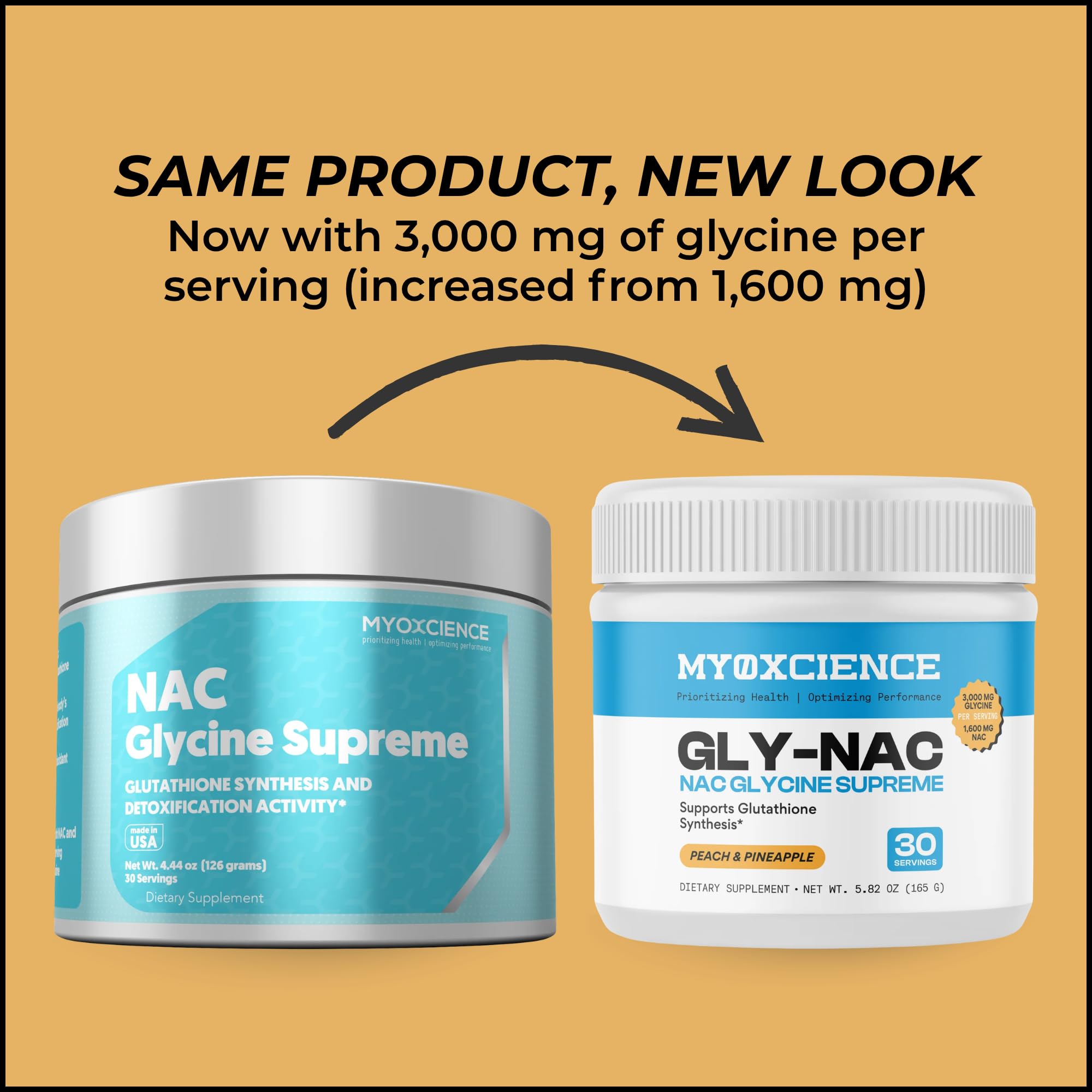 MYOXCIENCE powder texture close‑up, showing fine mixable consistency