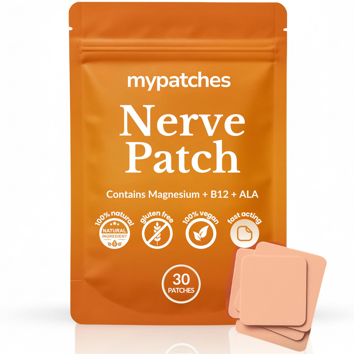 Patch nerf mypatches avec magnésium et B12 pour le soutien quotidien.