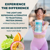 Myprotein Clear Whey Isolate Caribbean Punch, cuillère-mesure et dosage pratique