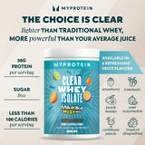 Myprotein Clear Whey Isolate Caribbean Punch, verre d'eau avec saveur fruitée