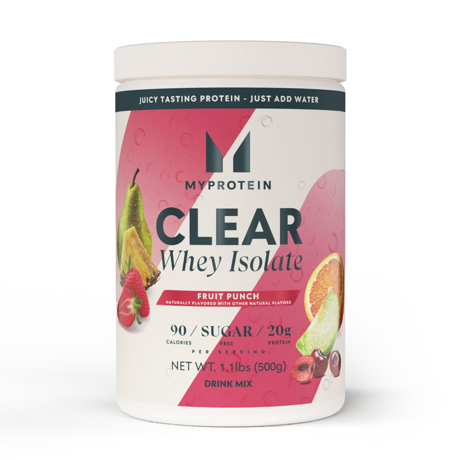 Myprotein Clear Whey Isolate photo-emballage: source rapide de protéines après l'effort.