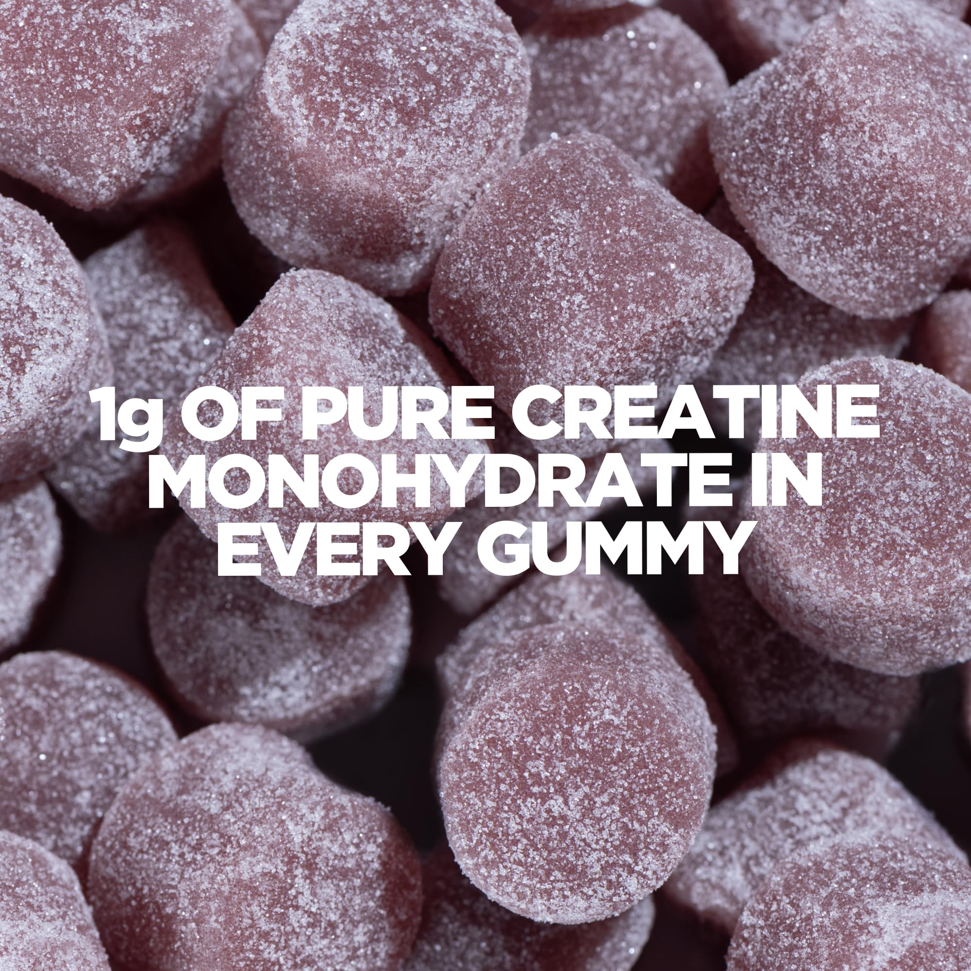Sachet Myprotein gommes de créatine, 90 bonbons pour 18 portions quotidiennes.