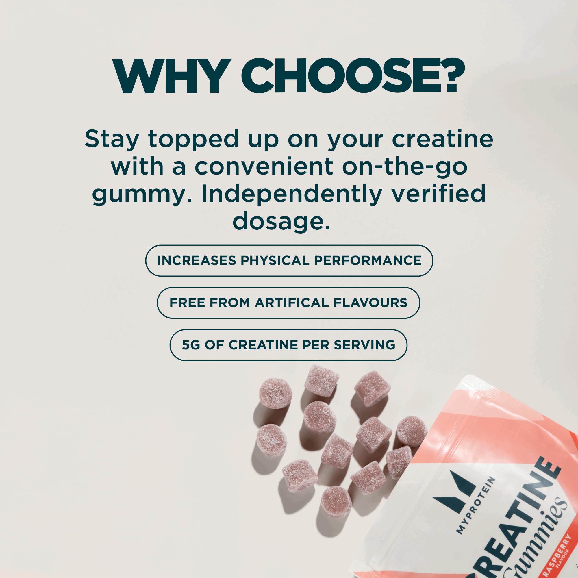 Myprotein gommes de créatine: récupération après entraînement soutenue.