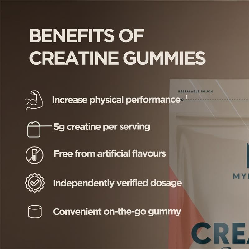 Myprotein gommes de créatine: usage pré-entraînement rapide.