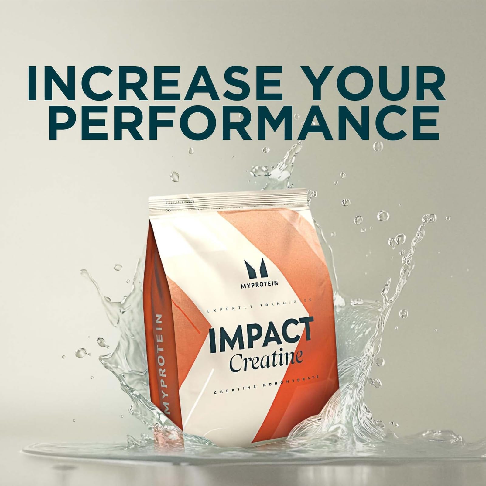 Myprotein Creatine Monohydrate, mesure 5 g, dissolution rapide dans l'eau.
