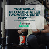 Myprotein Creatine Monohydrate, poudre incolore, idéale avec boissons protéinées.