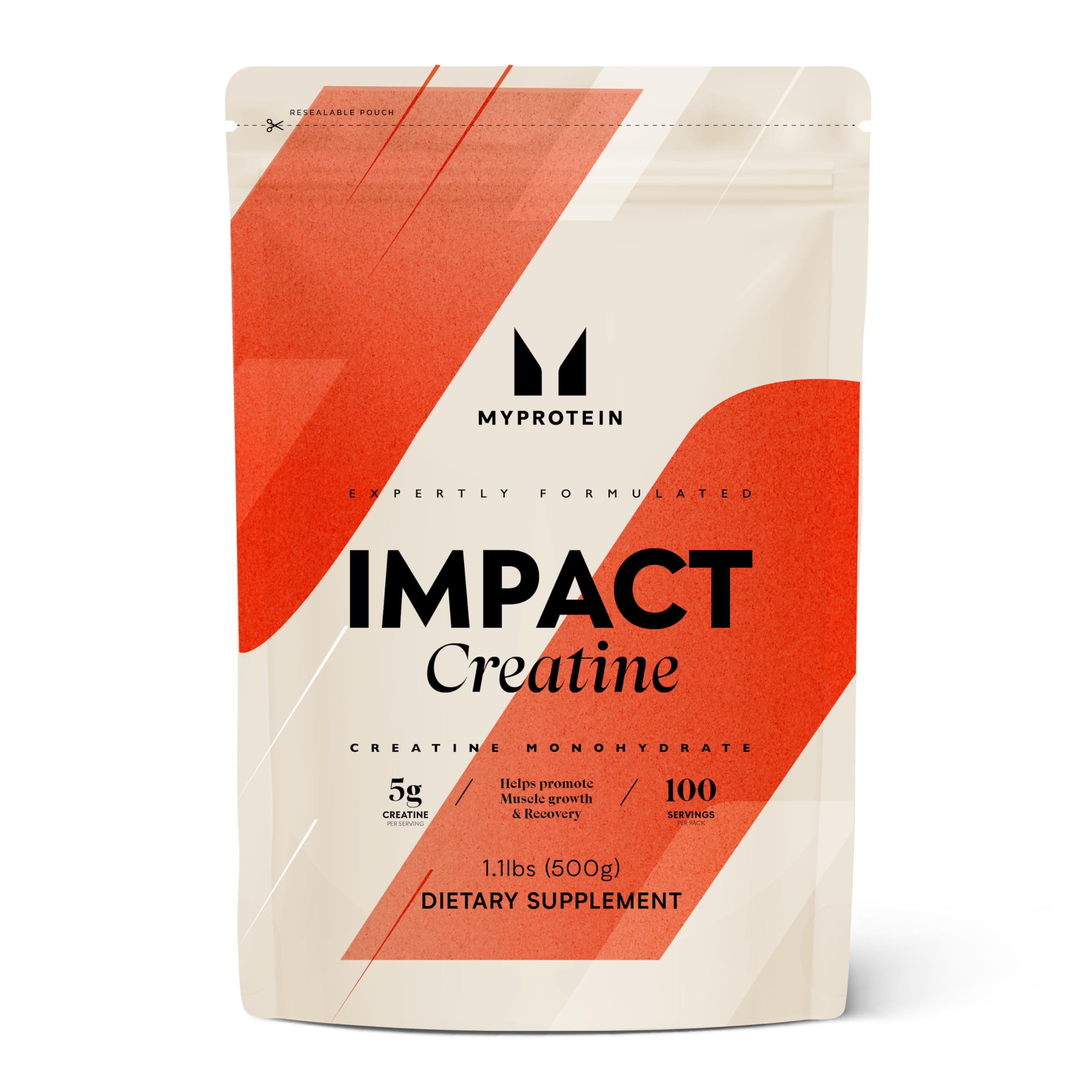Myprotein Creatine Monohydrate en poudre pure, facile à intégrer dans les shakes.