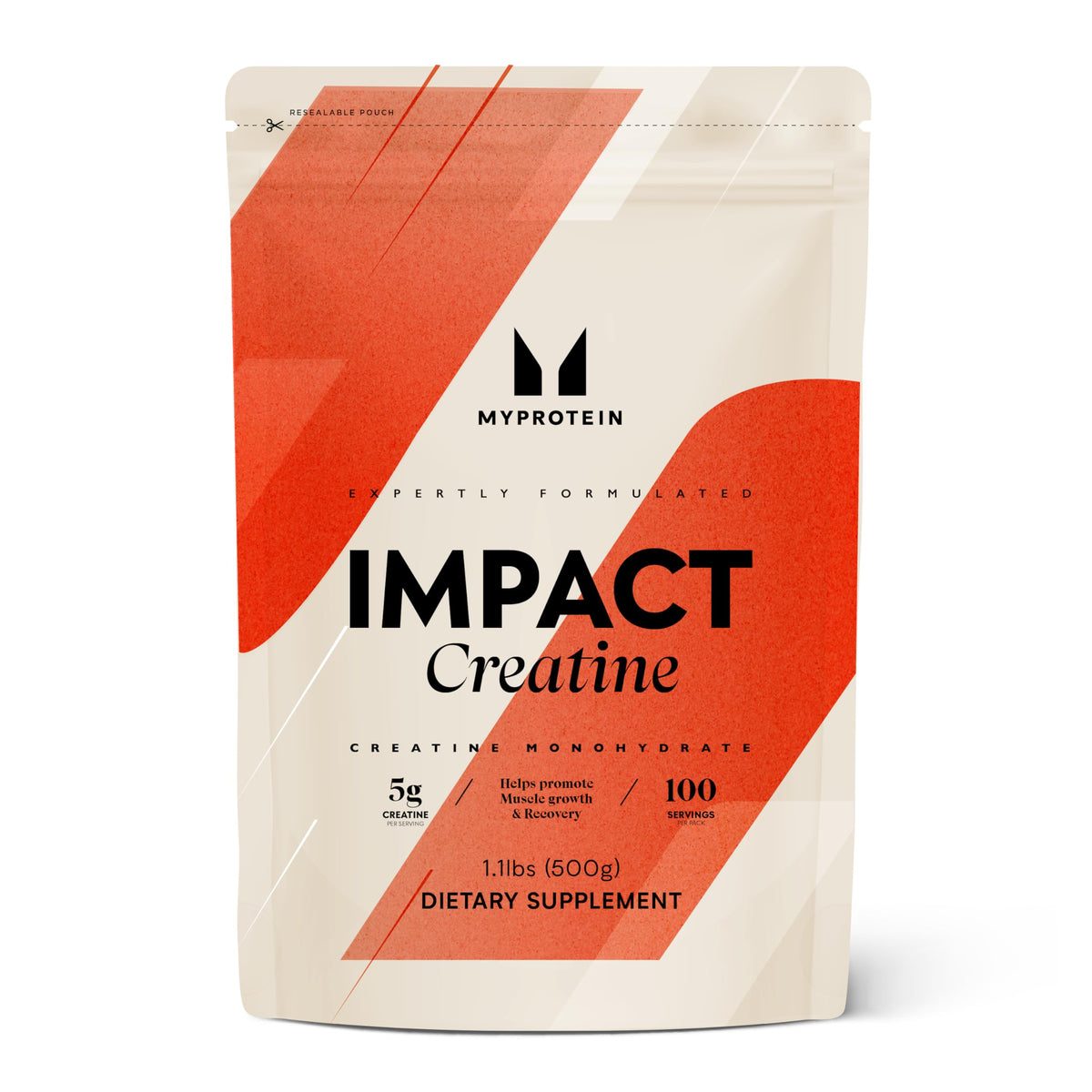 Myprotein Creatine Monohydrate en poudre pure, facile à intégrer dans les shakes.