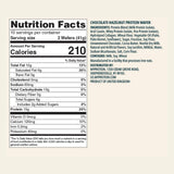 Gaufrettes Myprotein, coupe montrant le cœur chocolat noisette, texture croquante et riche.