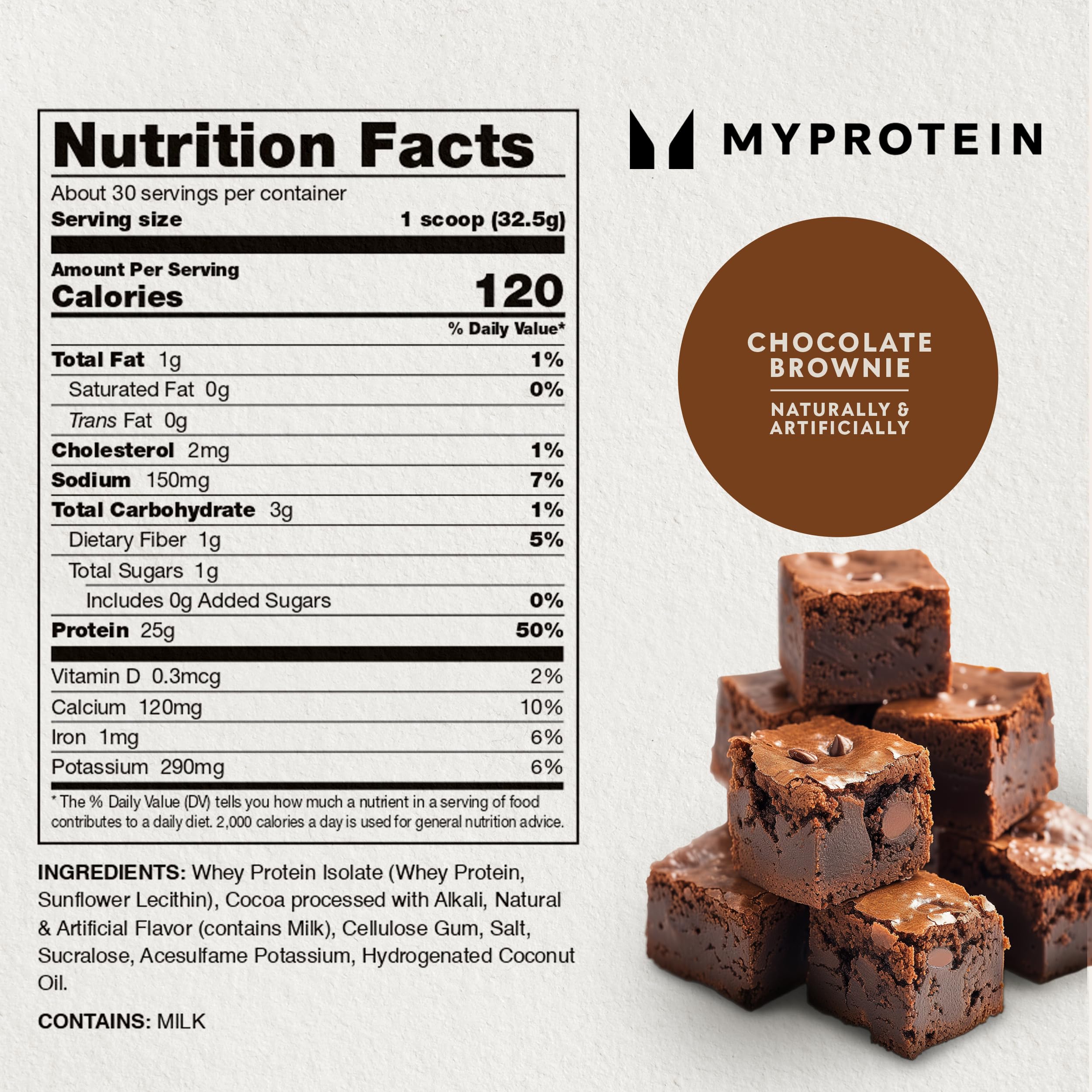 Cuillère doseuse Myprotein Impact Protéine isolat, dosage recommandé pour chaque portion.