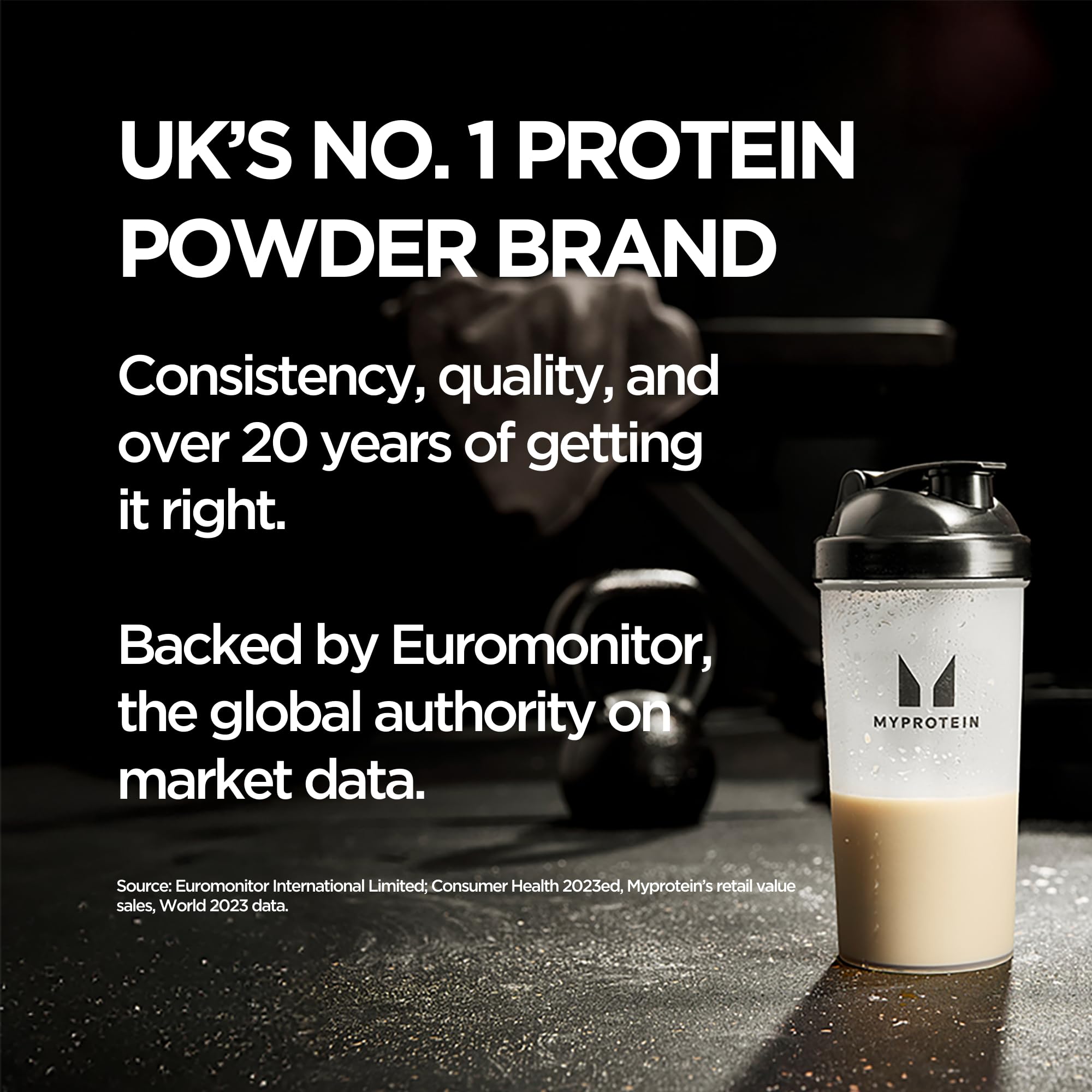 Myprotein Impact Whey Isolate, bouteille mélangeur pratique pour mélanger rapidement