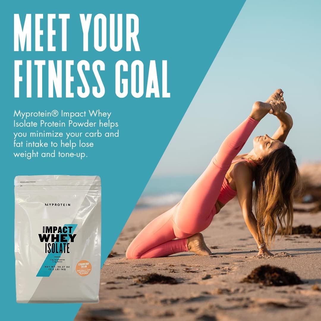 Emballage Myprotein Impact Whey Isolate Fraise facilitant la conservation et l information nutritionnelle