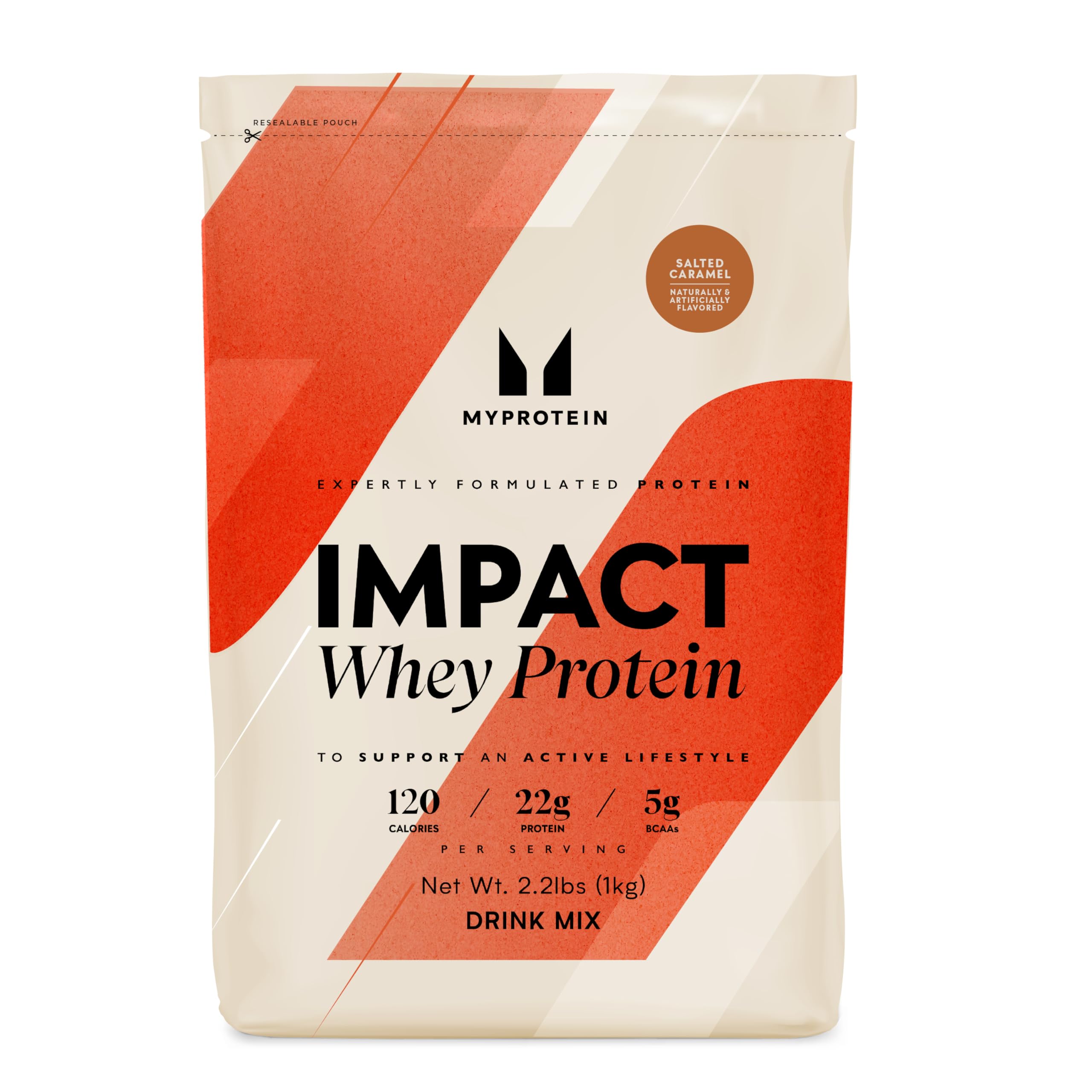 Myprotein Impact Whey, pot caramel au sel, parfait pour shakes gourmands et protéines quotidiennes.