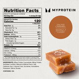 Conditionnement sans gluten et étiquette claire pour Myprotein Impact Whey.