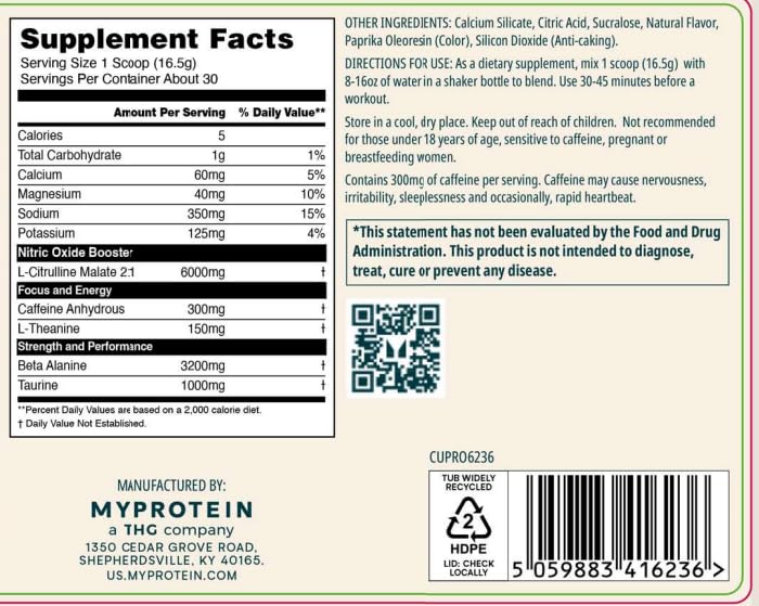 Myprotein Origin, presentation-emballage, design clair reflétant la qualité.
