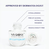 Myrosy Coton Ciel, utilisation quotidienne sans alcool respectant la peau sensible.