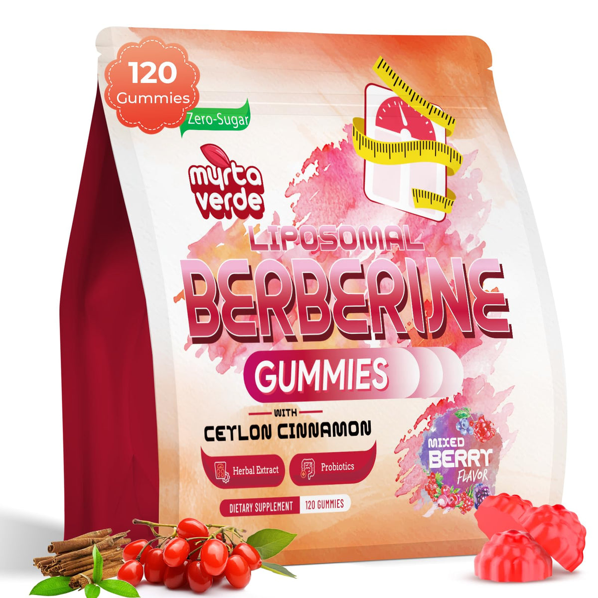 Boîte Myrtaverde de gommes Berberine 2000mg, pratique au quotidien.