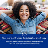 MySmile format voyage – rinçage buccal menthe prêt à emporter pour mobilité