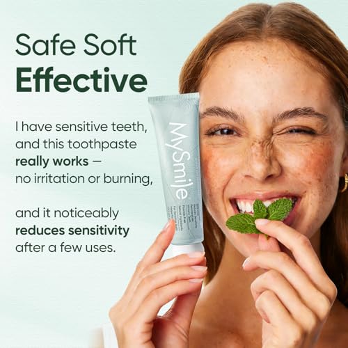 MySmile pâte dentaire extraits végétaux: coco et arbre à thé pour soin naturel.