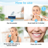 MySmile poudre blanchiment dents guide d’utilisation en deux minutes.