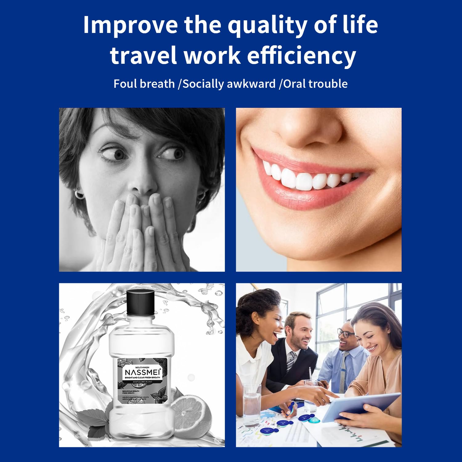 MySmile voyage – rinçage buccal concentré pratique à emporter pour voyages