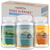 Mystidow Spike Support Trio – bouteille montrant la formulation liposomale pour le soutien immunitaire