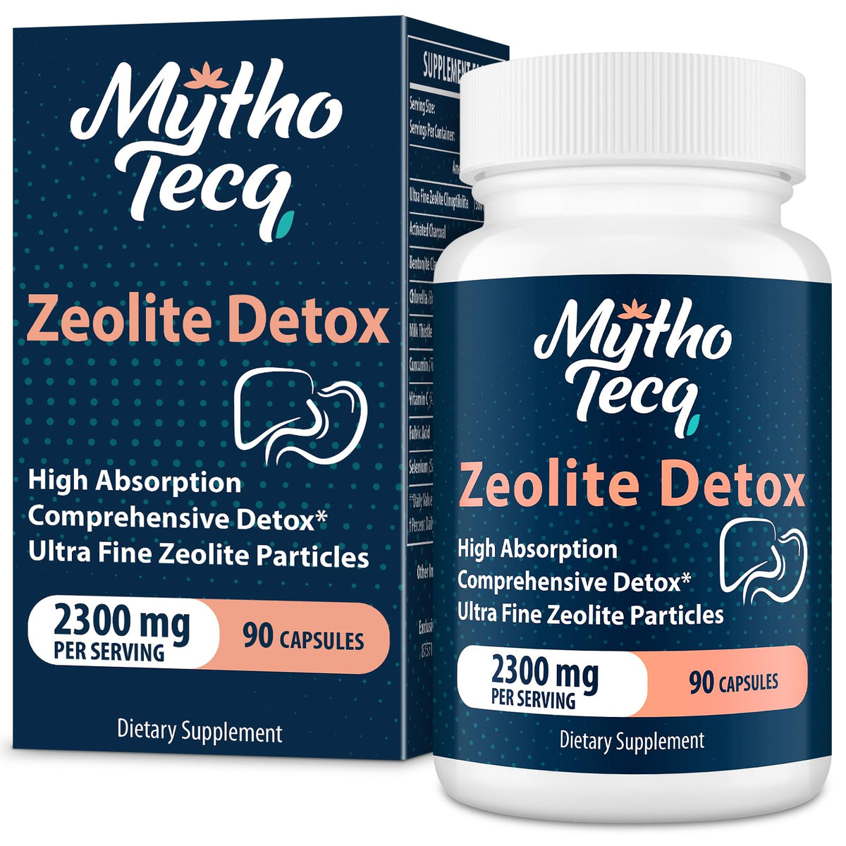 MythoTecq zéolite clinoptilolite – bouteille: soutien intérieur potentiel et équilibre.