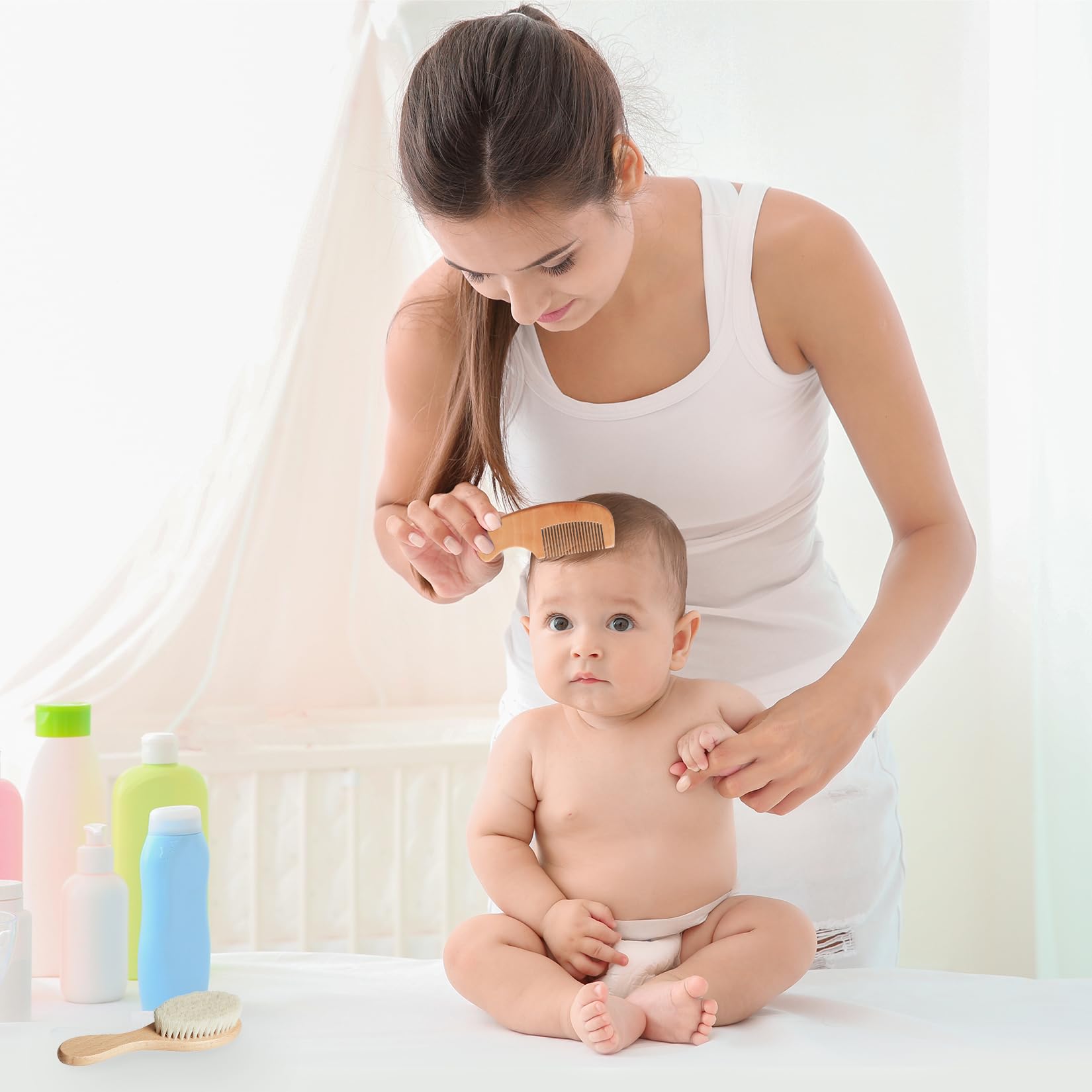 MYZI materiaux-naturels-soin-cheveux-bebe: brins naturels pour sensorialité douce.