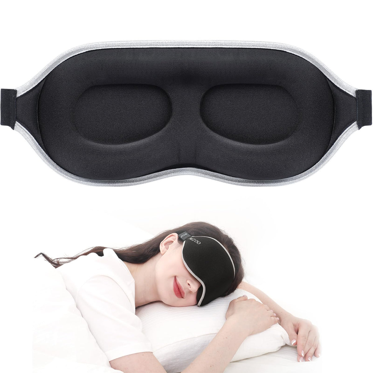 MZOO masque sommeil luxe 3D zéro pression bloque complètement la lumière.
