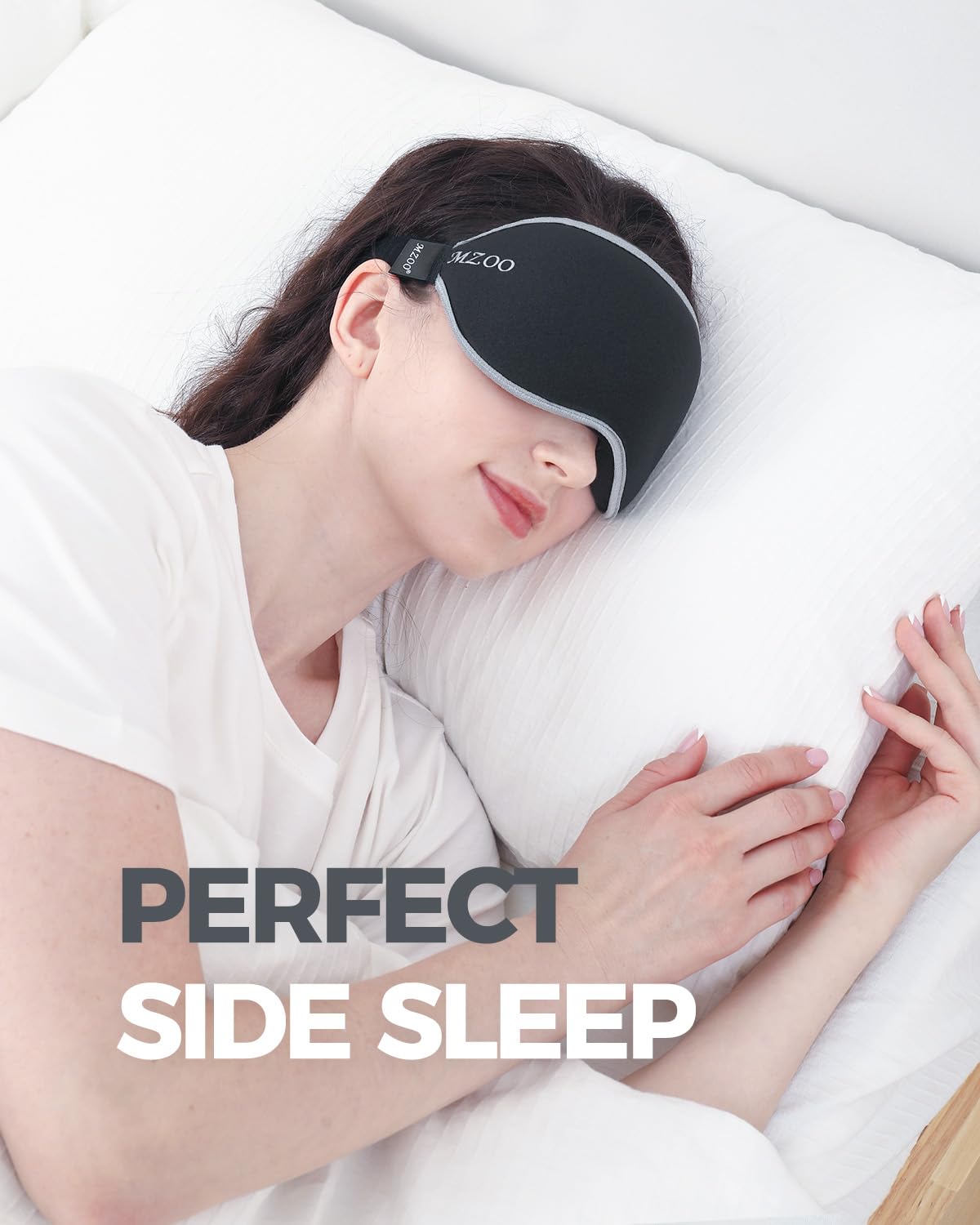 MZOO masque sommeil spacieux pour yeux, idéal avec extensions de cils.