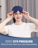 Masque MZOO confortable pour dormeurs sur le côté, réduction de pression sur les tempes.