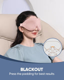 Mzoo masque yeux rose, contour nez breveté, zéro pression et meilleure circulation d'air.