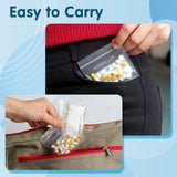 Lot de 375 sachets MZRoyal, pratique pour organiser pilules et petites pièces lors des voyages.