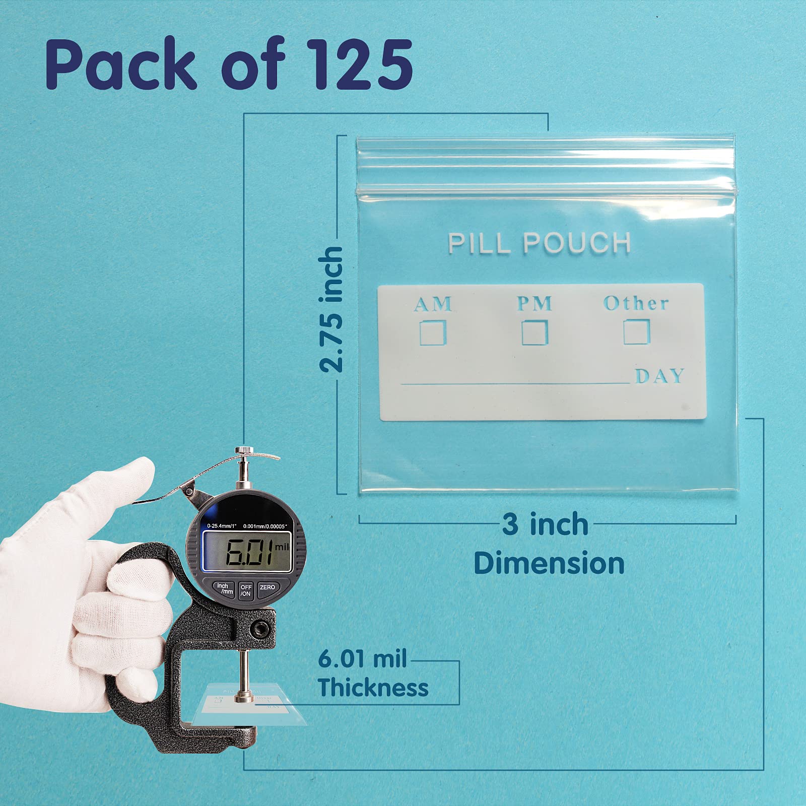 Sachet plastique transparent MZRoyal, idéal pour bijoux et petites pièces nécessitant une protection.