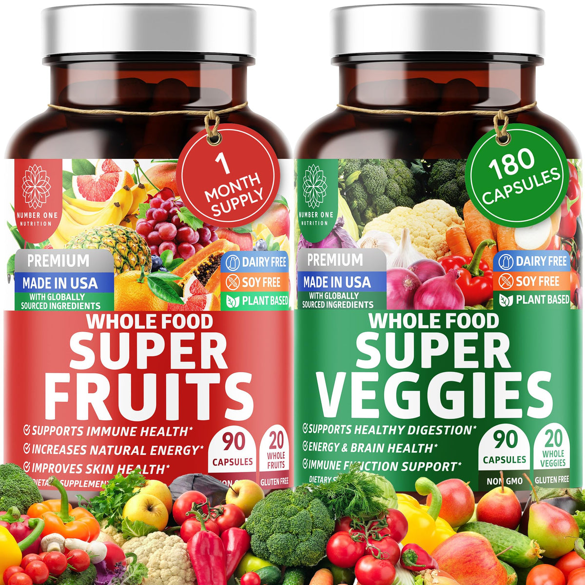 N1N Premium fruits et légumes en capsules—soutien énergétique naturel au quotidien.