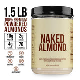 NAKED Amande-protéine poudre dégraissée, sans gras, polyvalente en cuissons.
