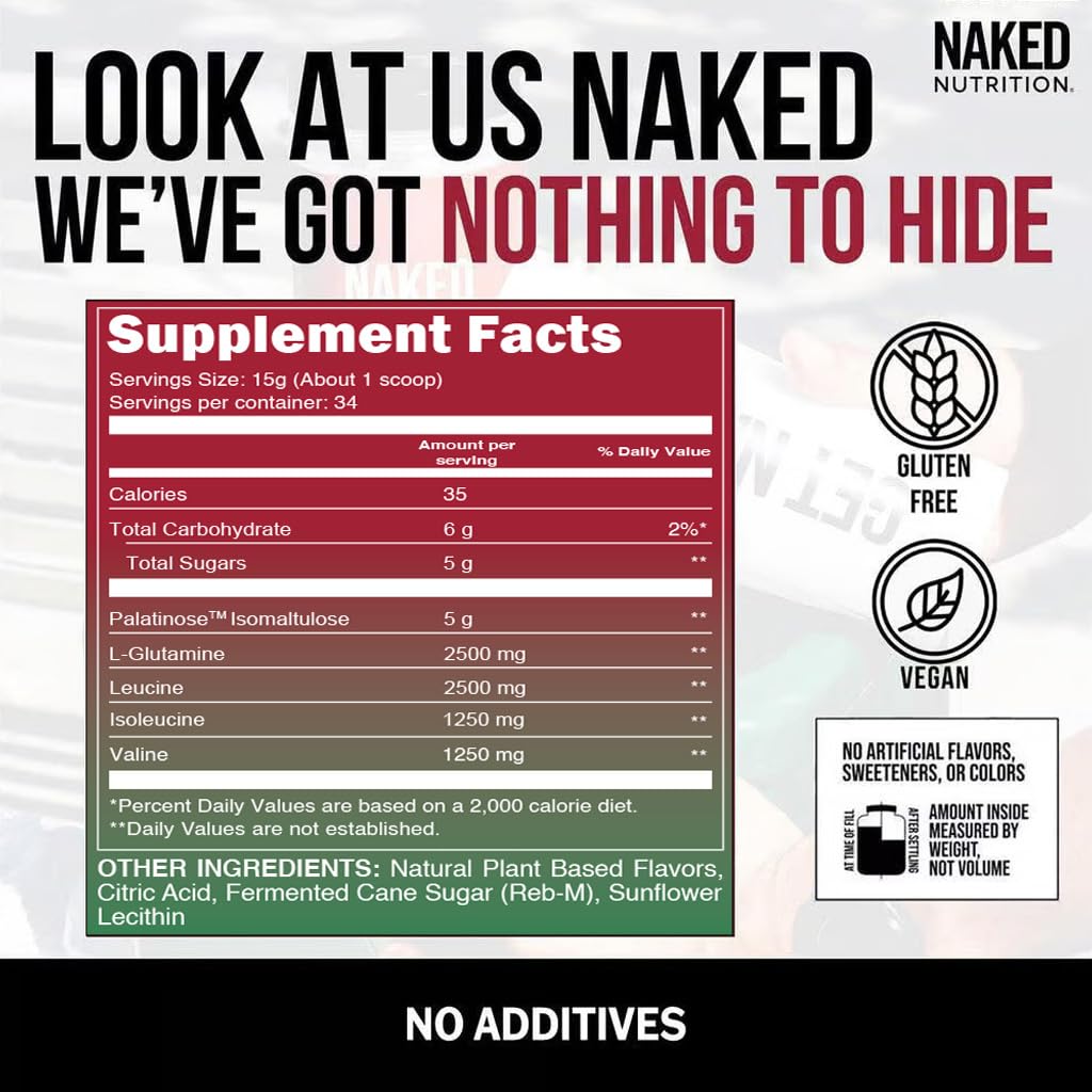 NAKED BCAAs dissolution rapide, mélange facile dans l’eau avant l’entraînement.