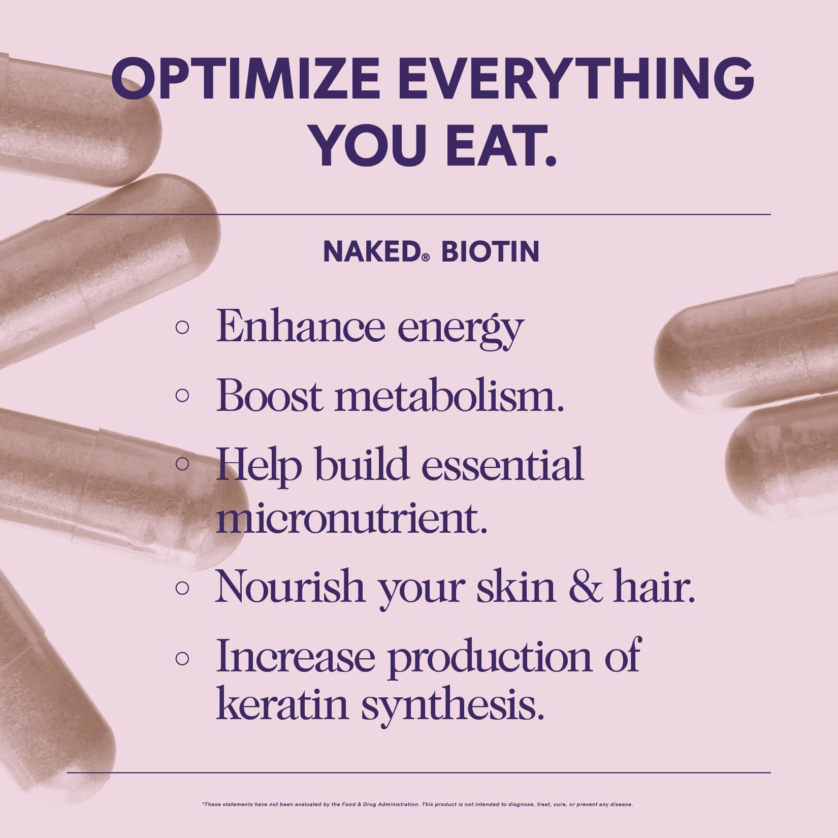 NAKED Biotine 10 000mcg – emballage végan et sans OGM