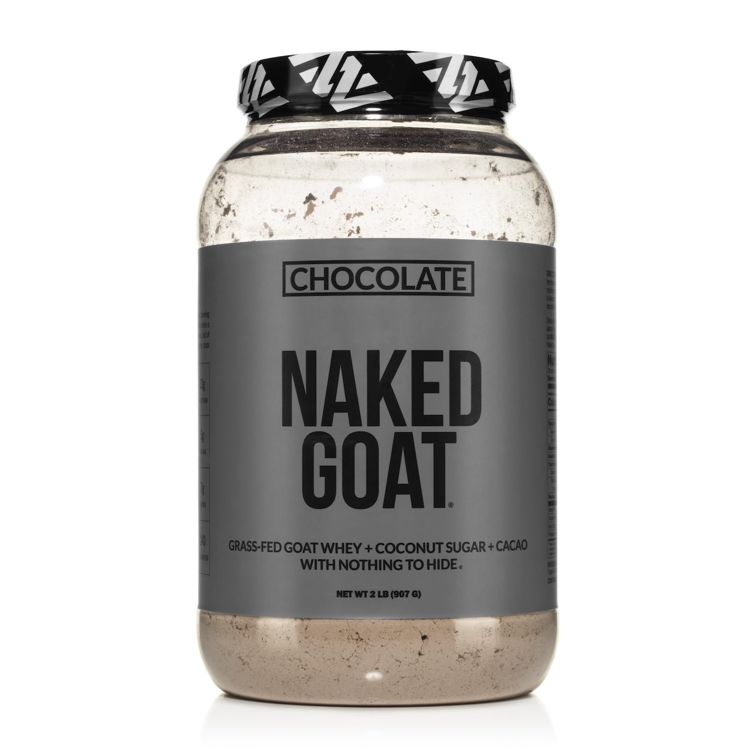 NAKED chèvre chocolat – étiquette du paquet montrant les 3 ingrédients naturels