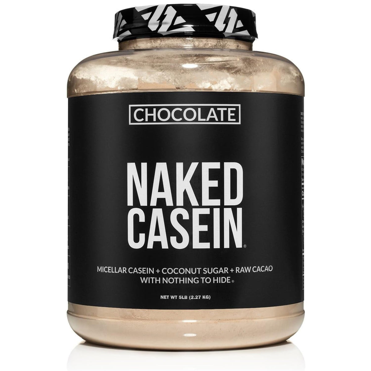 NAKED caséine chocolatée: poudre protéique, récupération lente après l'entraînement.
