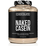 NAKED caséine chocolatée: poudre protéique, récupération lente après l'entraînement.
