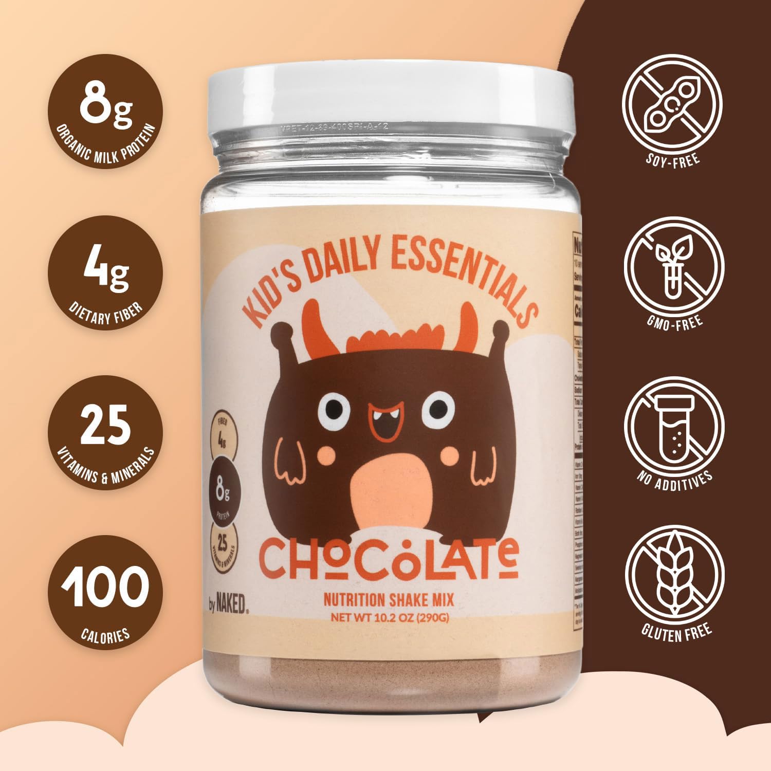 Goût chocolat du shake NAKED, plaisir sain sans édulcorants artificiels