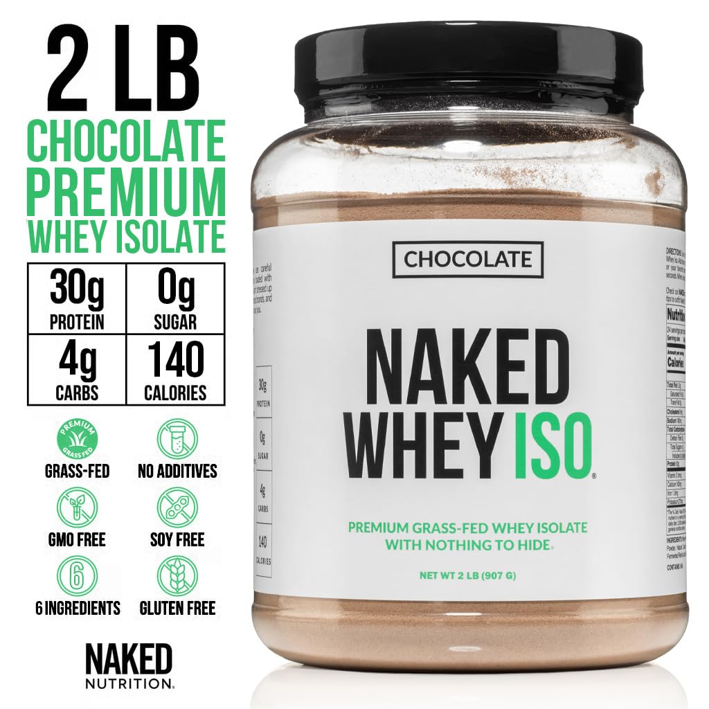NAKED Chocolate Whey Isolate : cacao pur et lécithine de tournesol.